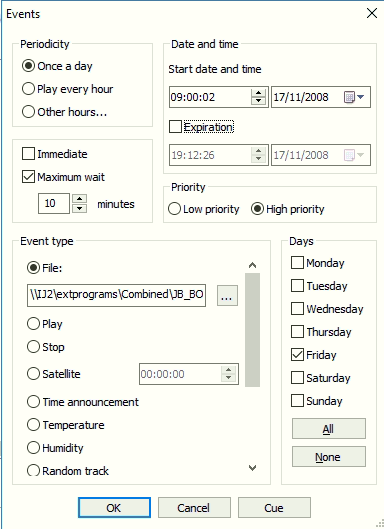 zararadio scheduler