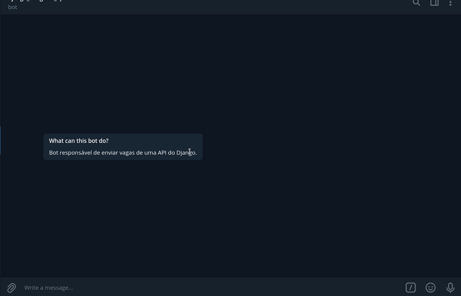 GitHub victoraugusto6/djangotelegramapivagas Projeto em Django