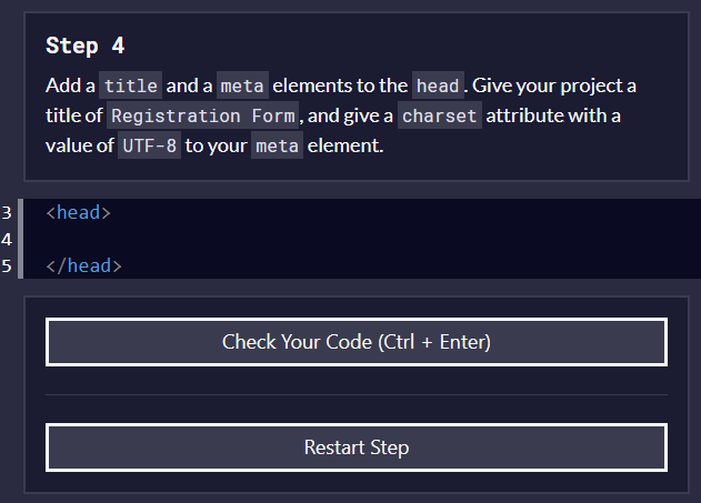 Step 4 - Build a Registration Form · Issue #47519 · freeCodeCamp ...