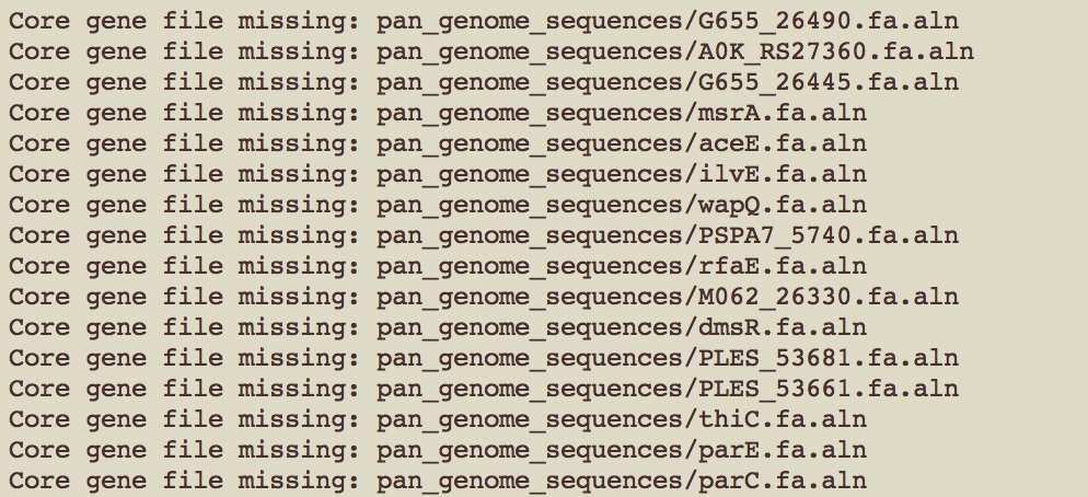 Core gene file missing · Issue #401 · sanger-pathogens/Roary · GitHub
