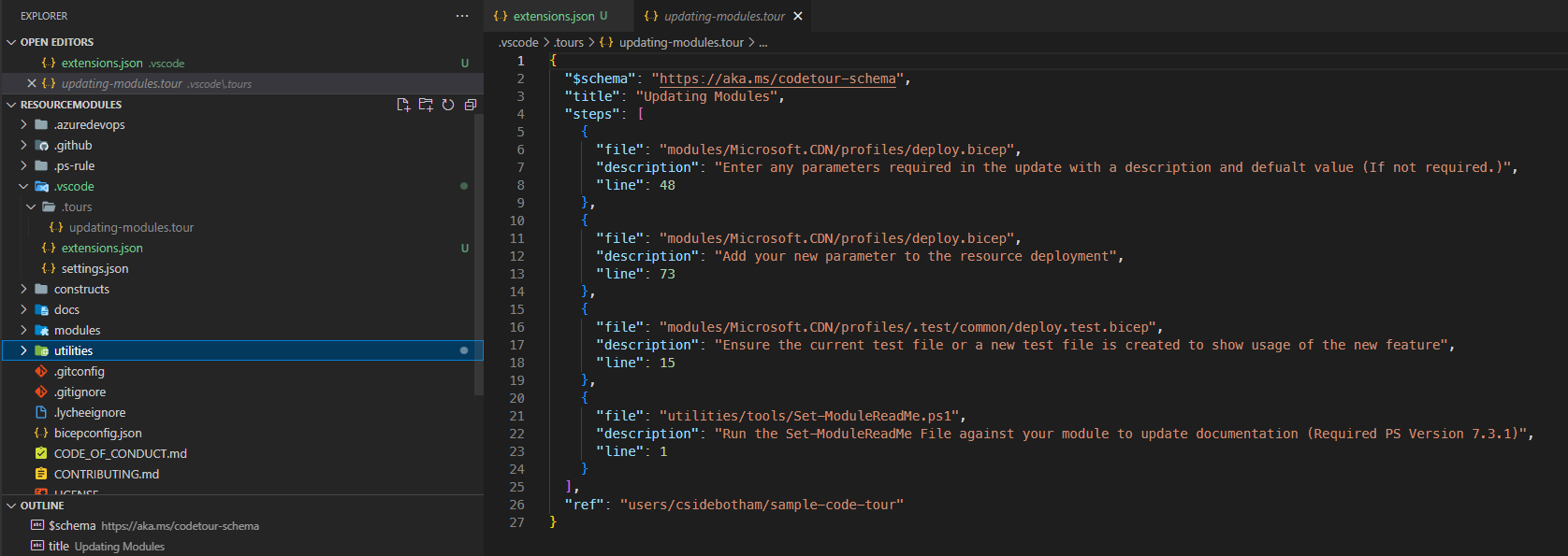 [Feature Request]: onboard CodeTour for VSCode users onboarding the CI ...
