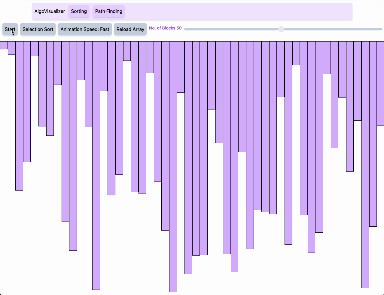 GitHub - jaiswalvikas9991/AlgoVisualizer: A ReactJs based web ...