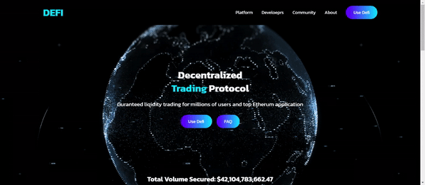 GitHub - mertayda/Defi-react: DeFi mockery website created with React ...