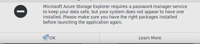 Storage Explorer error