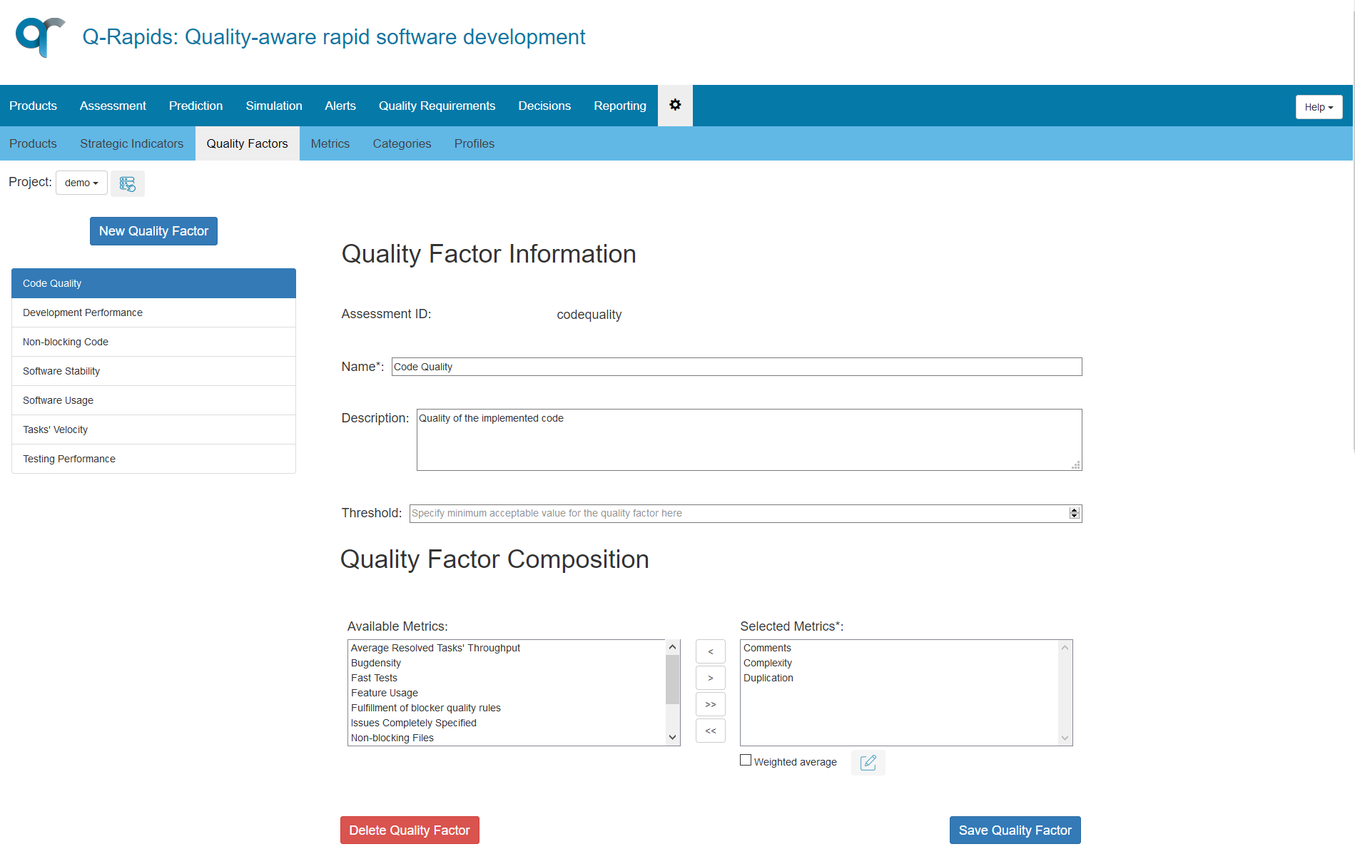 Quality Factor edition