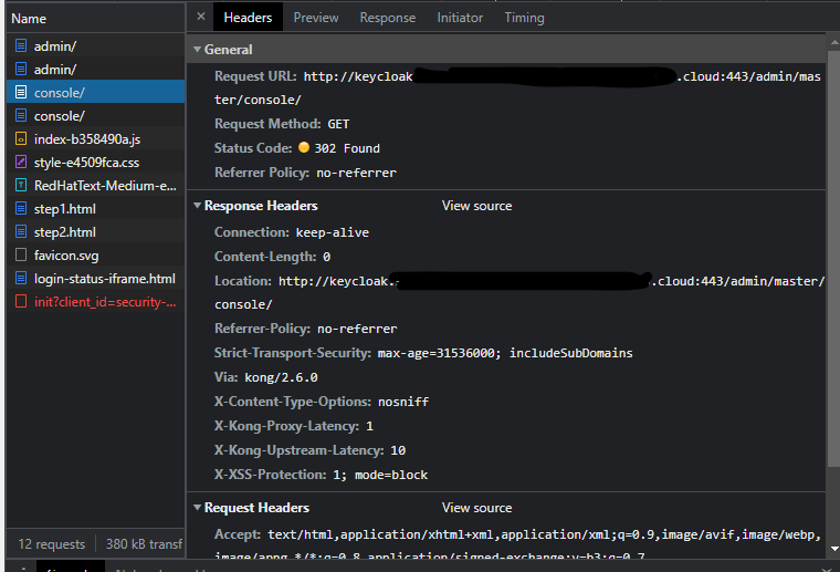 403 forbidden while accessing the admin console · Issue #20145