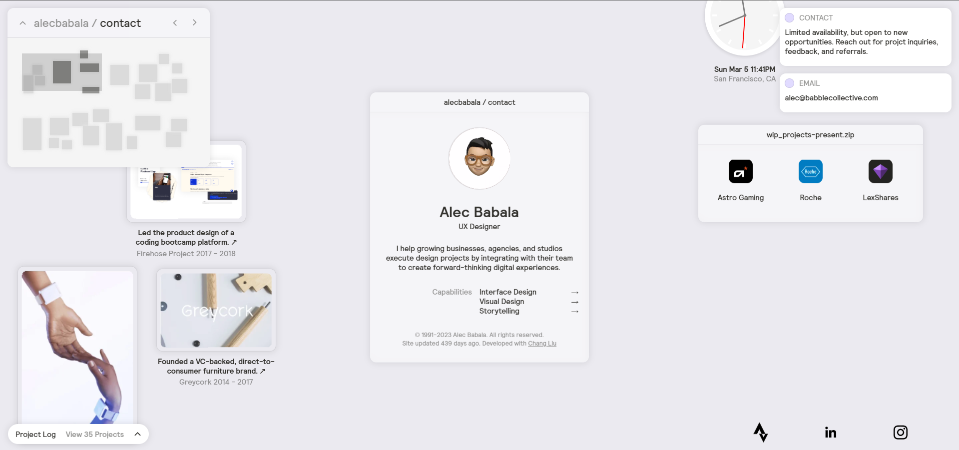 Portfolio of Alec Babala