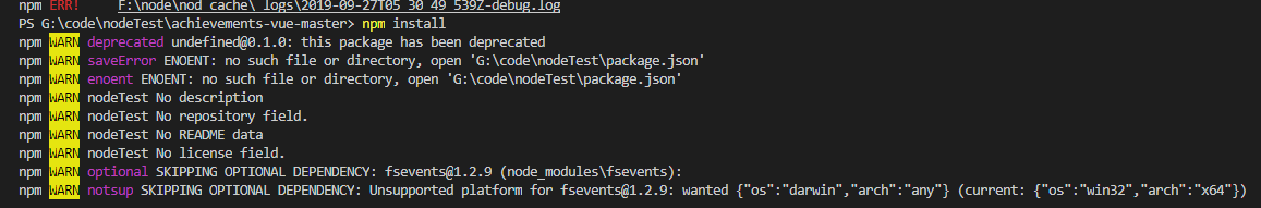 npm run dev出现错误 · Issue #1 · iProgramme/achievements-vue · GitHub