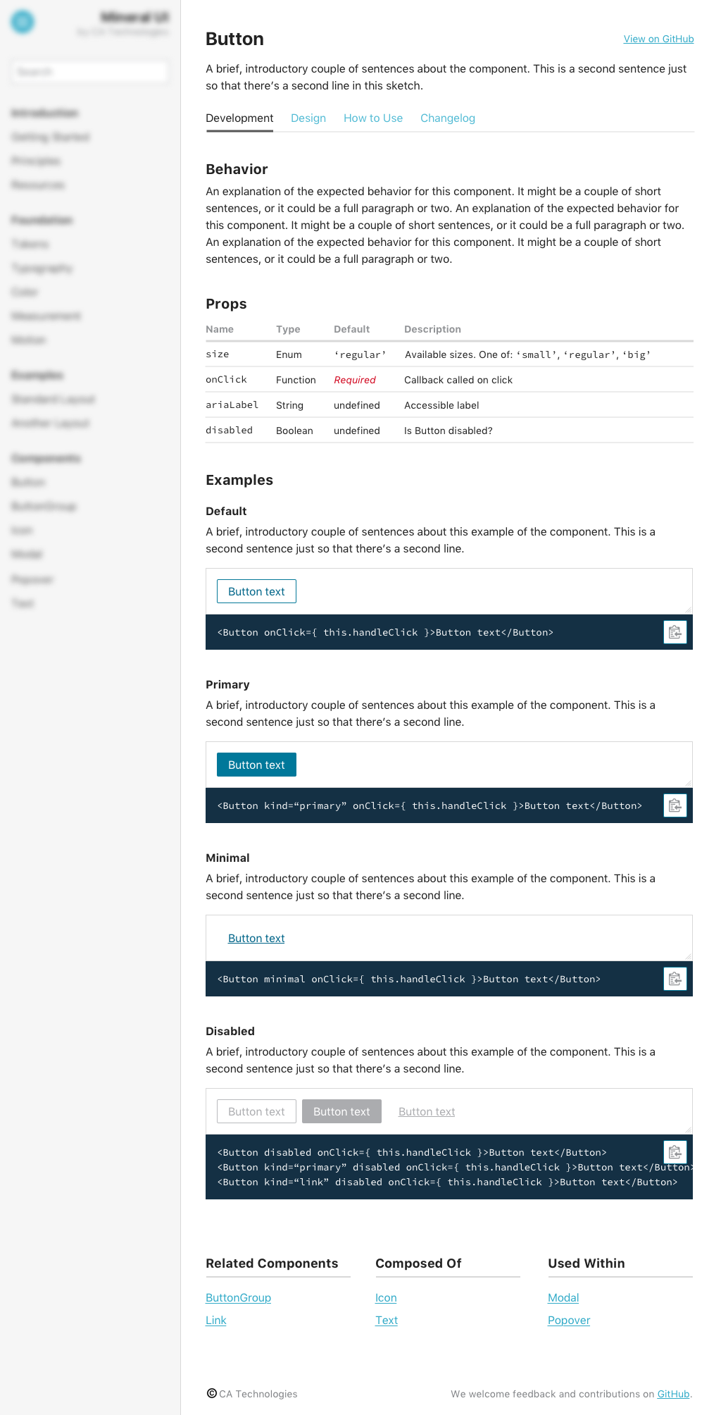 [Site] IA for Component Page · Issue #41 · mineral-ui/mineral-ui · GitHub