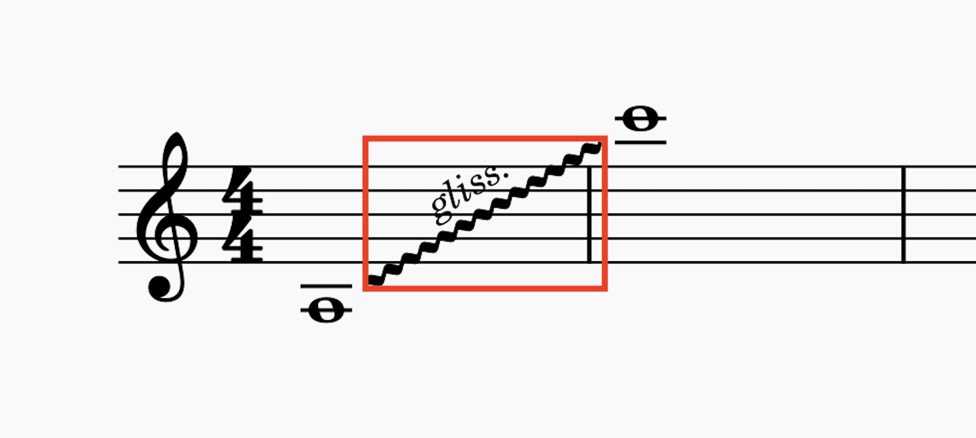 [MU4 Issue] Glissando selected even if you click on empty space