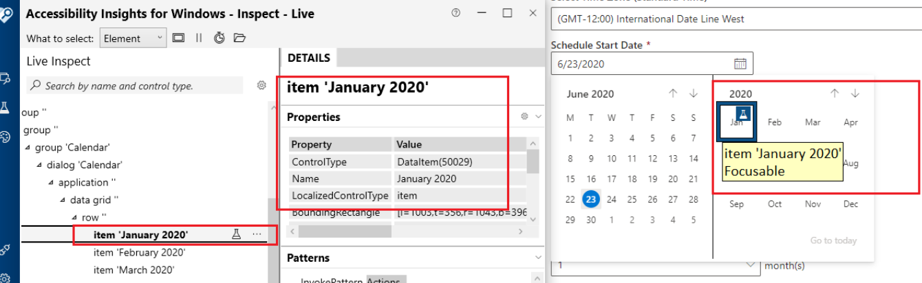 Incorrect control type for the month and year control for fabric Date ...