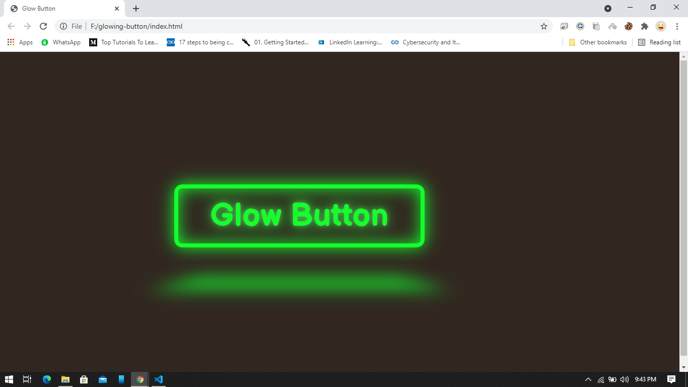 GitHub - the-satyam/glowing-button: A button designed using css which ...