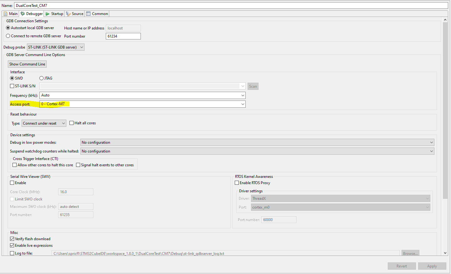 Debug STM32H755XX Dual Core · Issue #645 · Marus/cortex-debug · GitHub