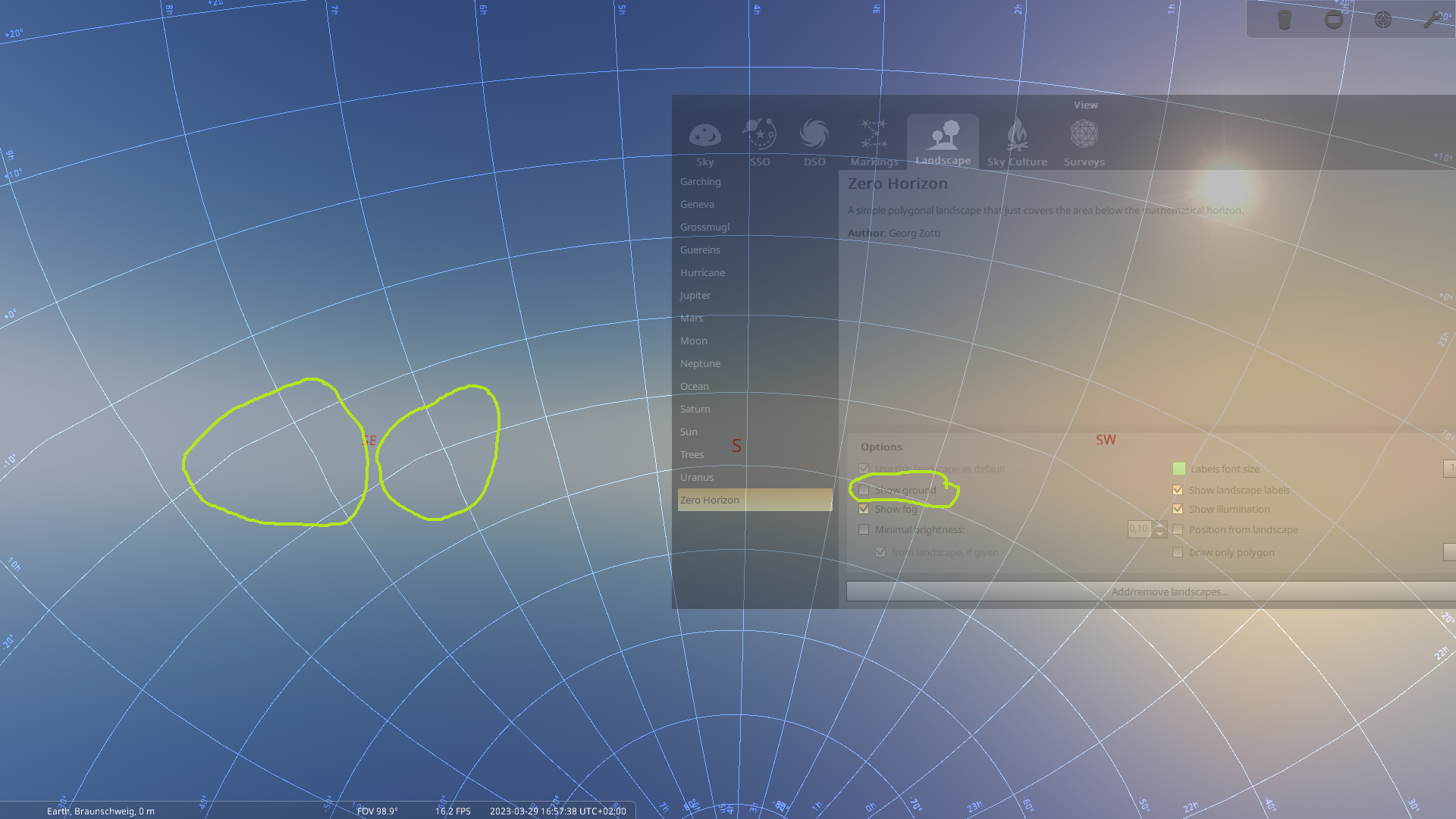 Bending grid below horizon · Issue #3139 · Stellarium/stellarium · GitHub