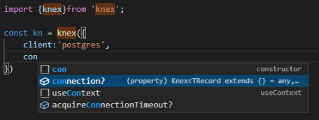 Missing hints in the IDE · Issue #4392 · knex/knex · GitHub