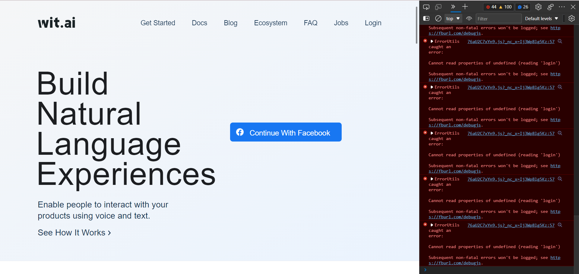 Login Button won't work · Issue #2221 · wit-ai/wit · GitHub