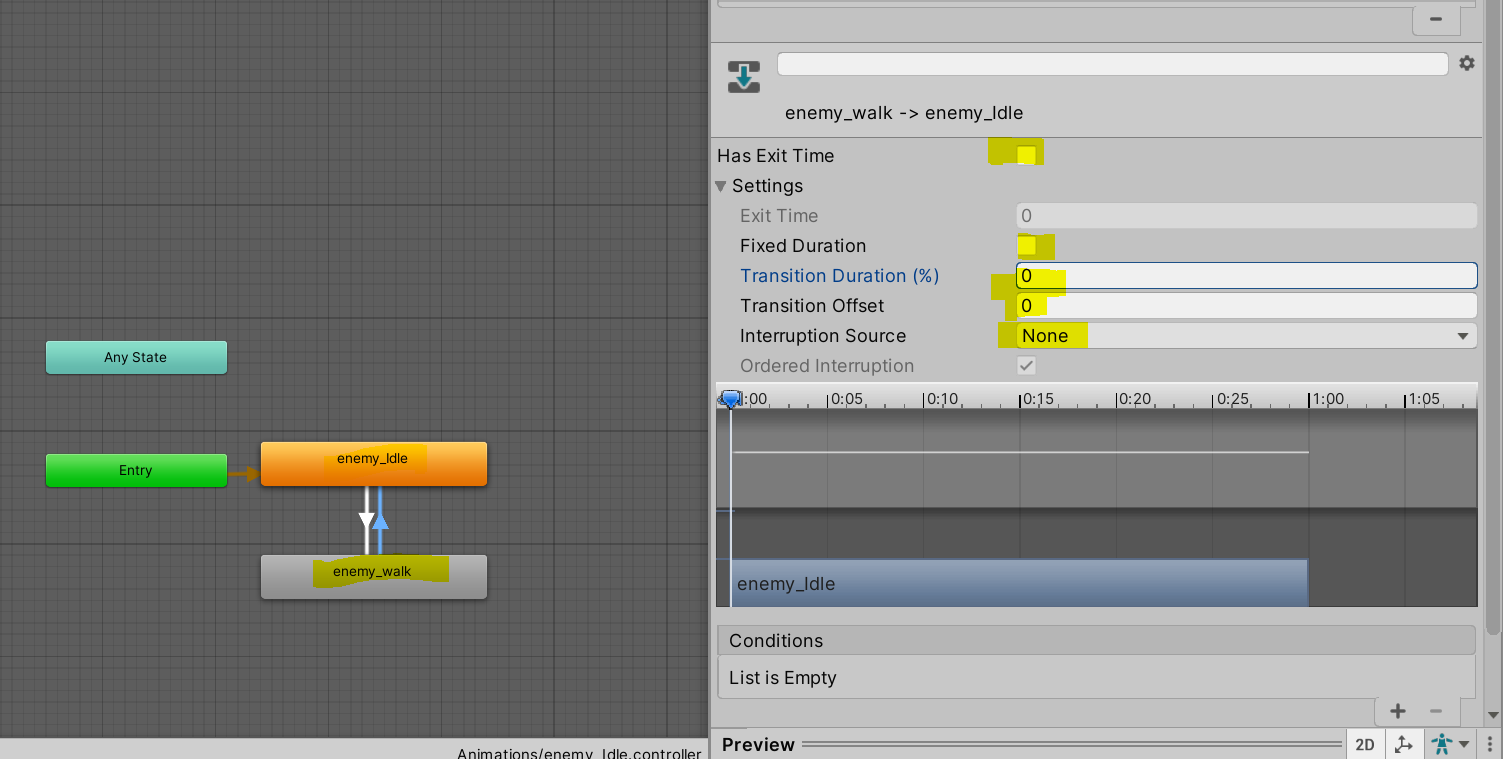 Enemy 애니메이션 적용 - 유니티 헤엄치기 [따라하면서 배우는 유니티 2D 입문서]