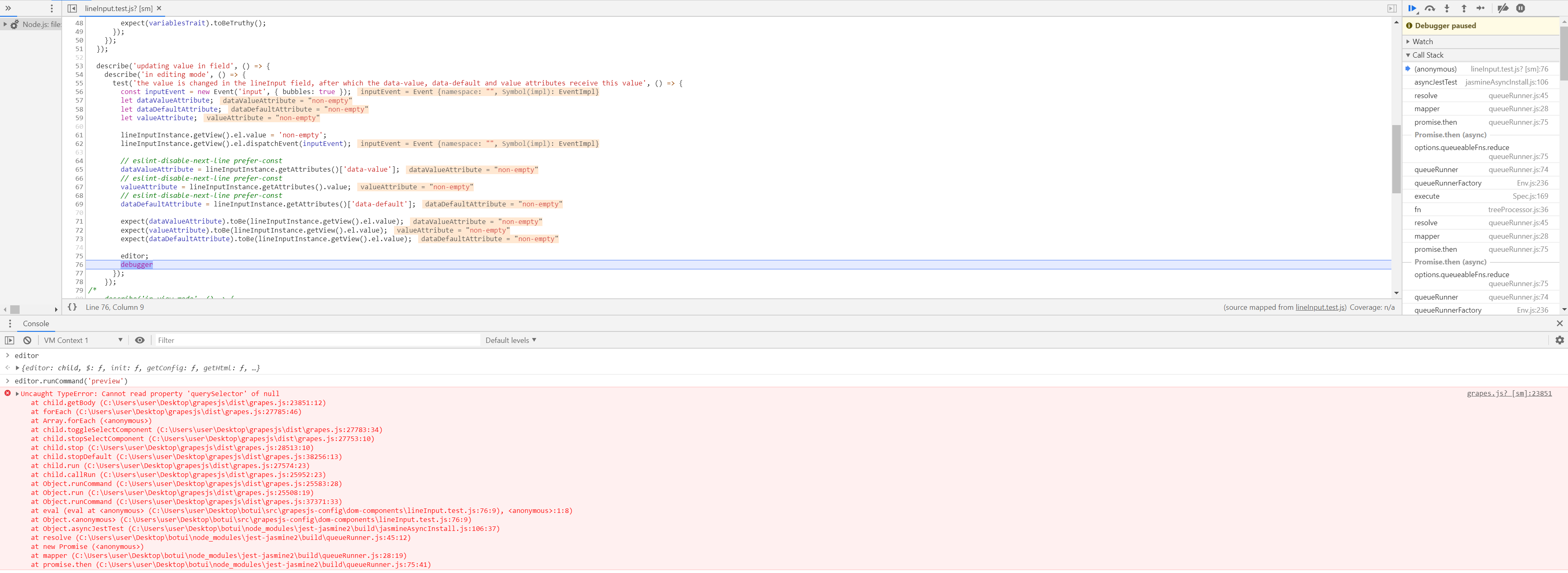 BUG Cannot run preview mode when test with Jest · Issue 2954