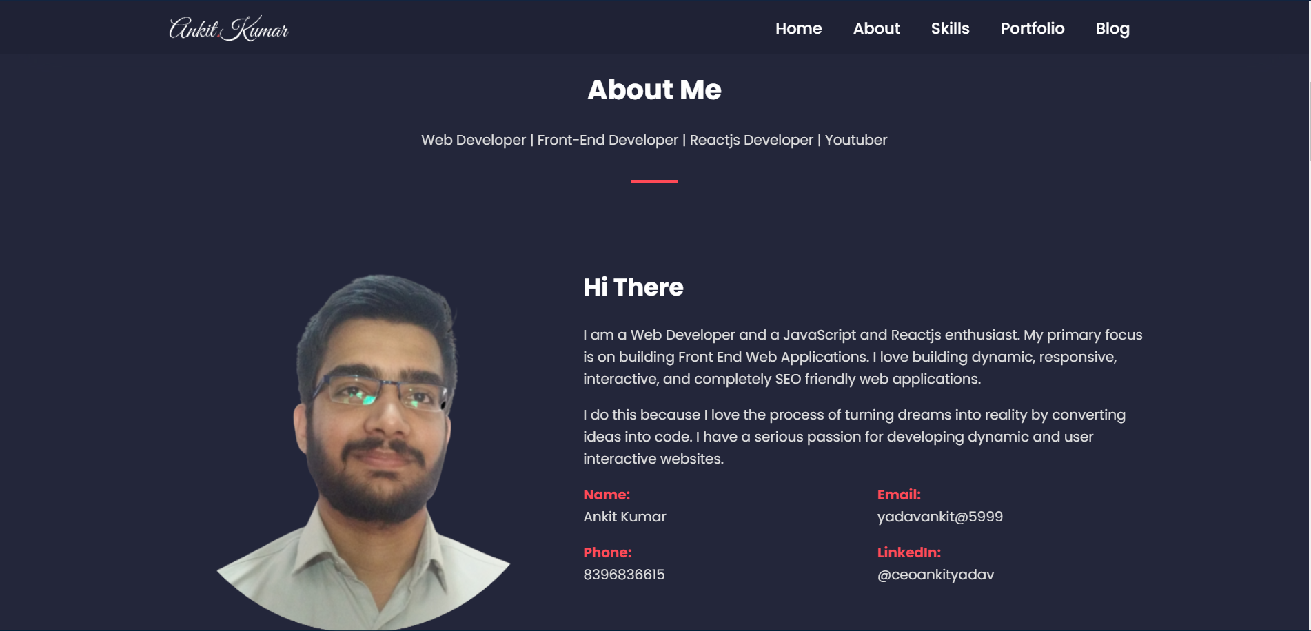 GitHub - ankit5999/portfolio: My Portfolio website