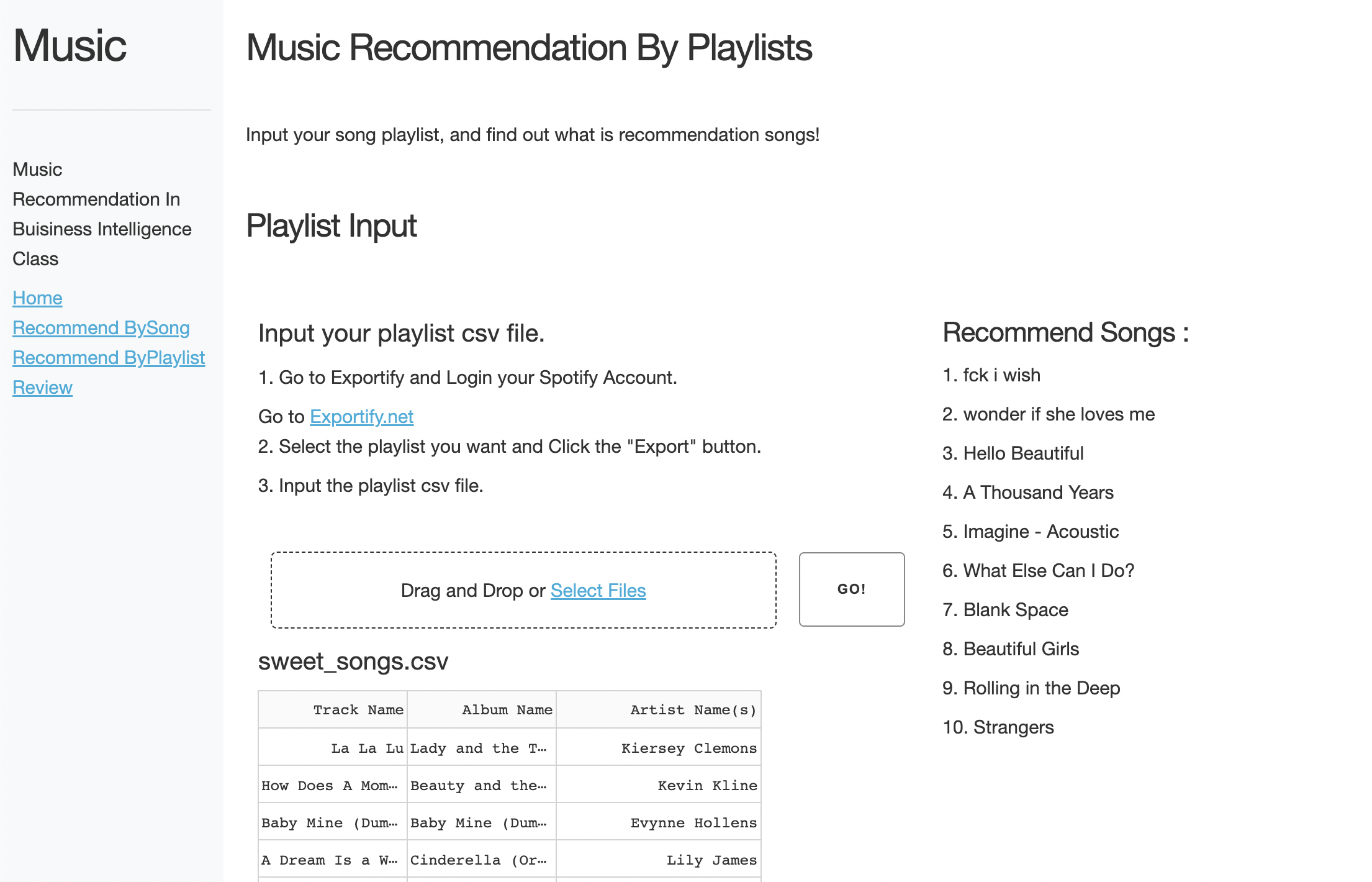 GitHub - JooSeuYoon/MusicRecommend: Business Intelligence Music ...