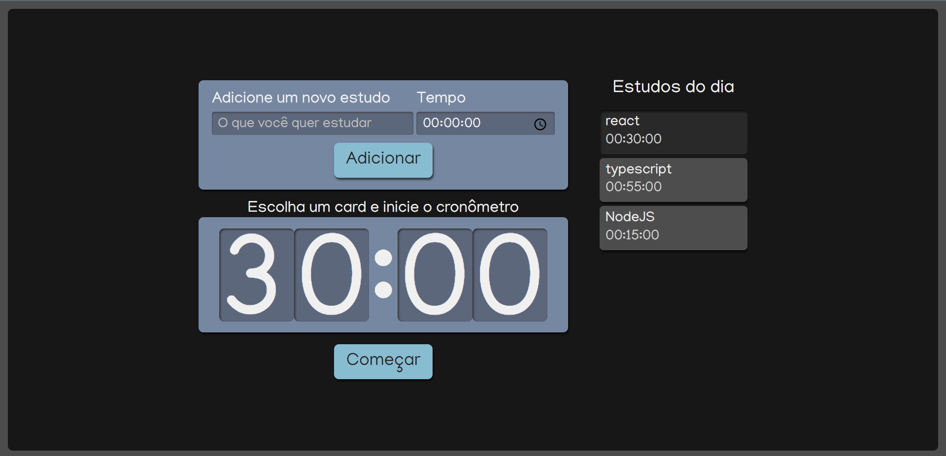 GitHub - gabrielluiz01/Cronometro-de-estudos: Projeto criado curso de ...