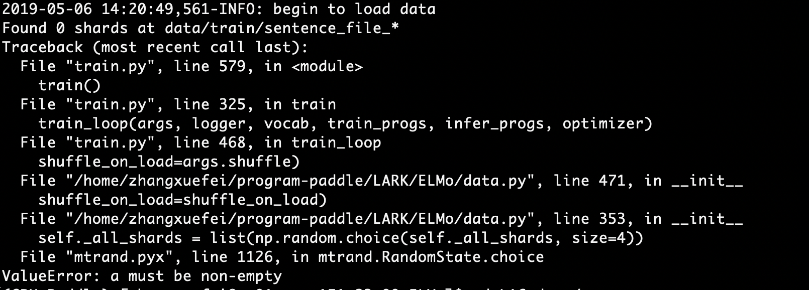 BUG! ELMo模型训练无法运行 · Issue #120 · PaddlePaddle/ERNIE · GitHub
