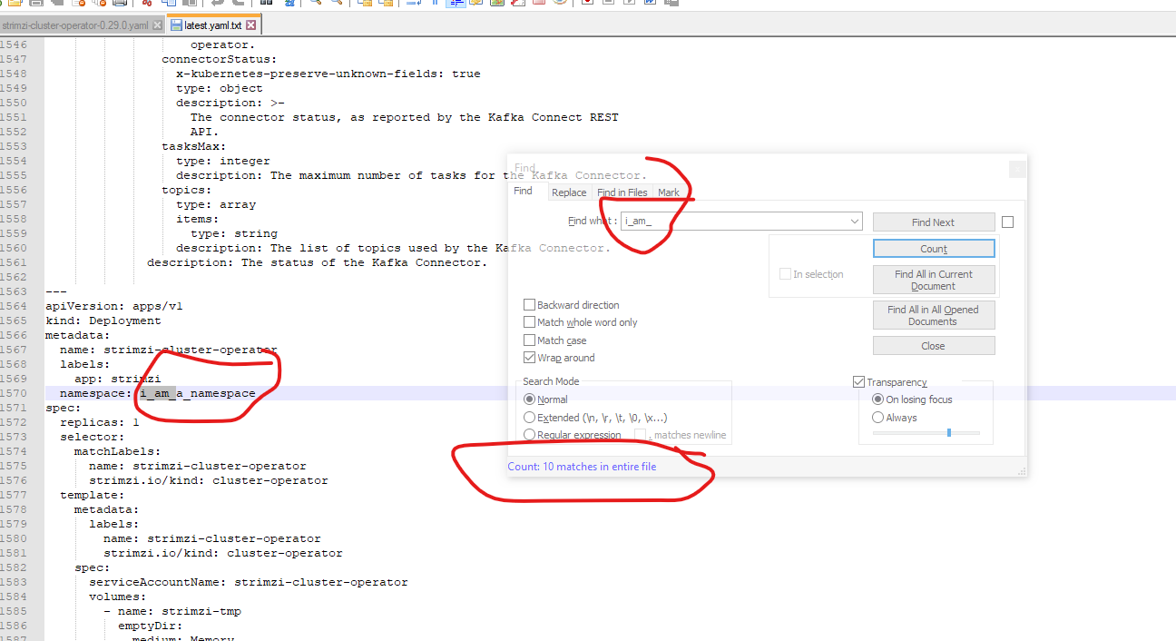 the current mechanism for downloading "latest" injects 5 namespaces