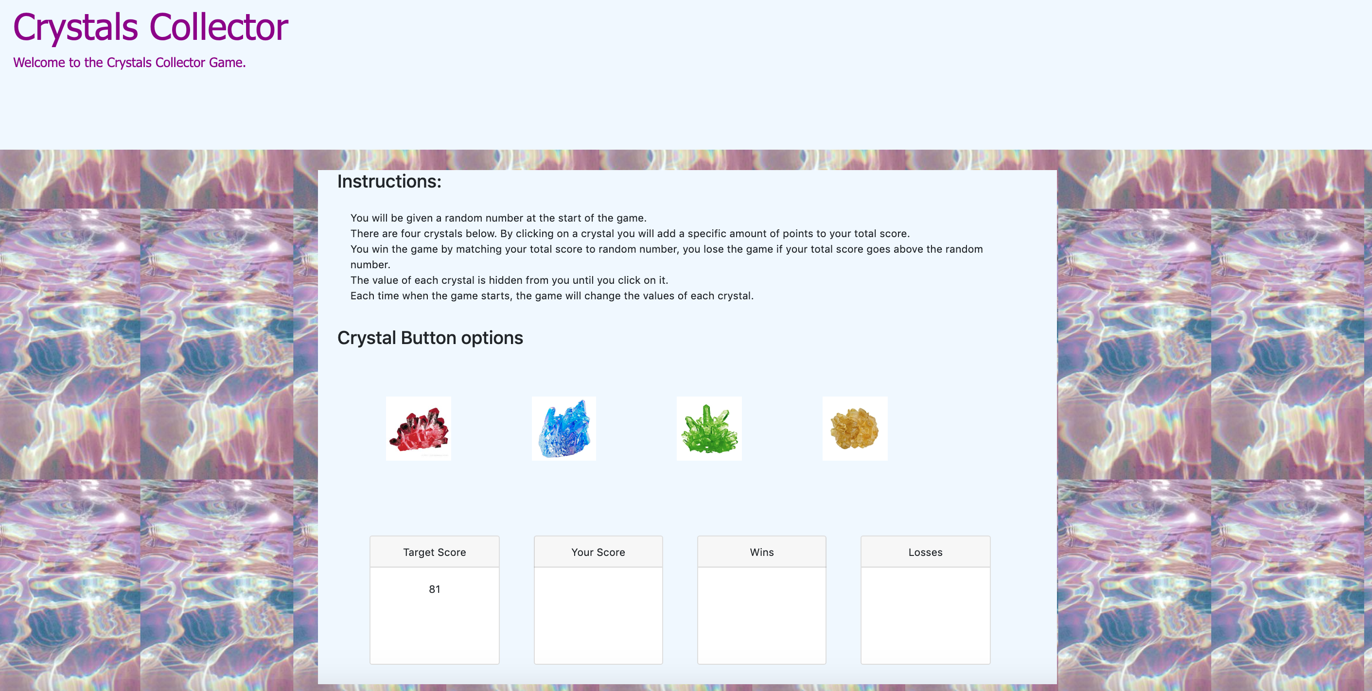 GitHub - Claudpod1/unit-4-game: HW-Crystal_Collector||May-12-2019|| 4th ...