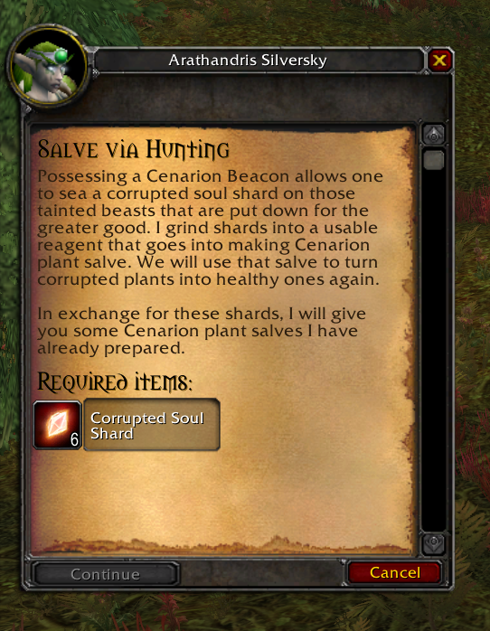 Typo in quest "Salve via Hunting"  Issue #10830   azerothcore/azerothcore-wotlk  GitHub