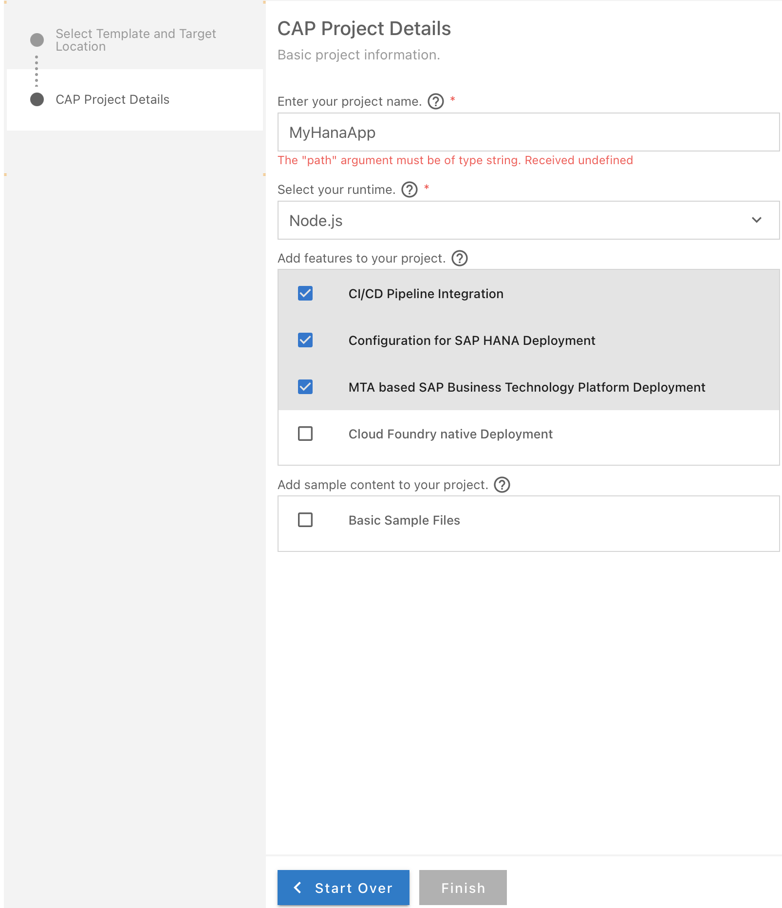 Create an SAP Cloud Application Programming Model Project for SAP HANA ...