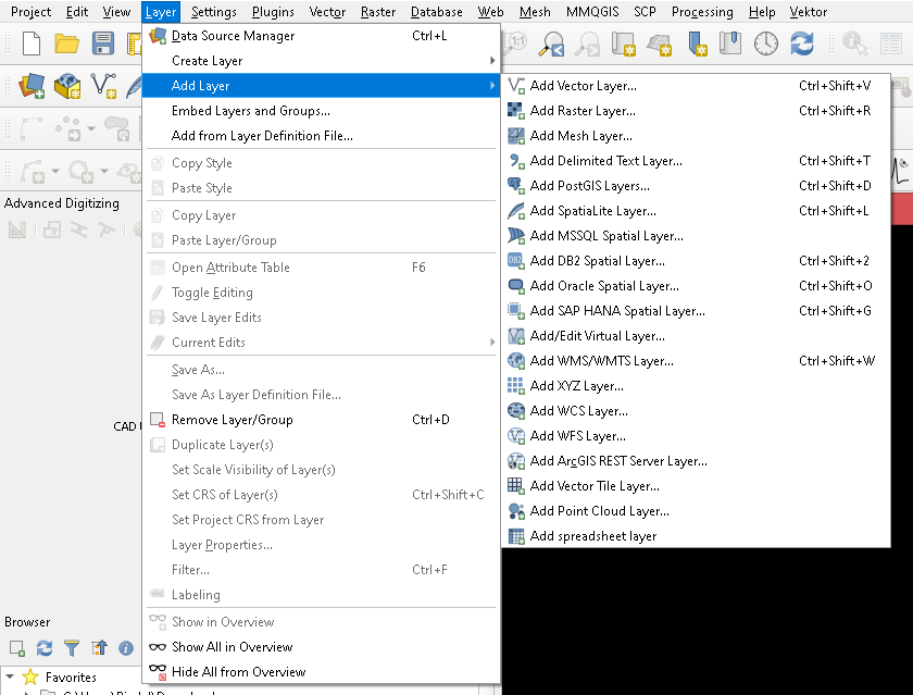 Add Point Cloud Not showing up in data source manager · Issue #41581 ...