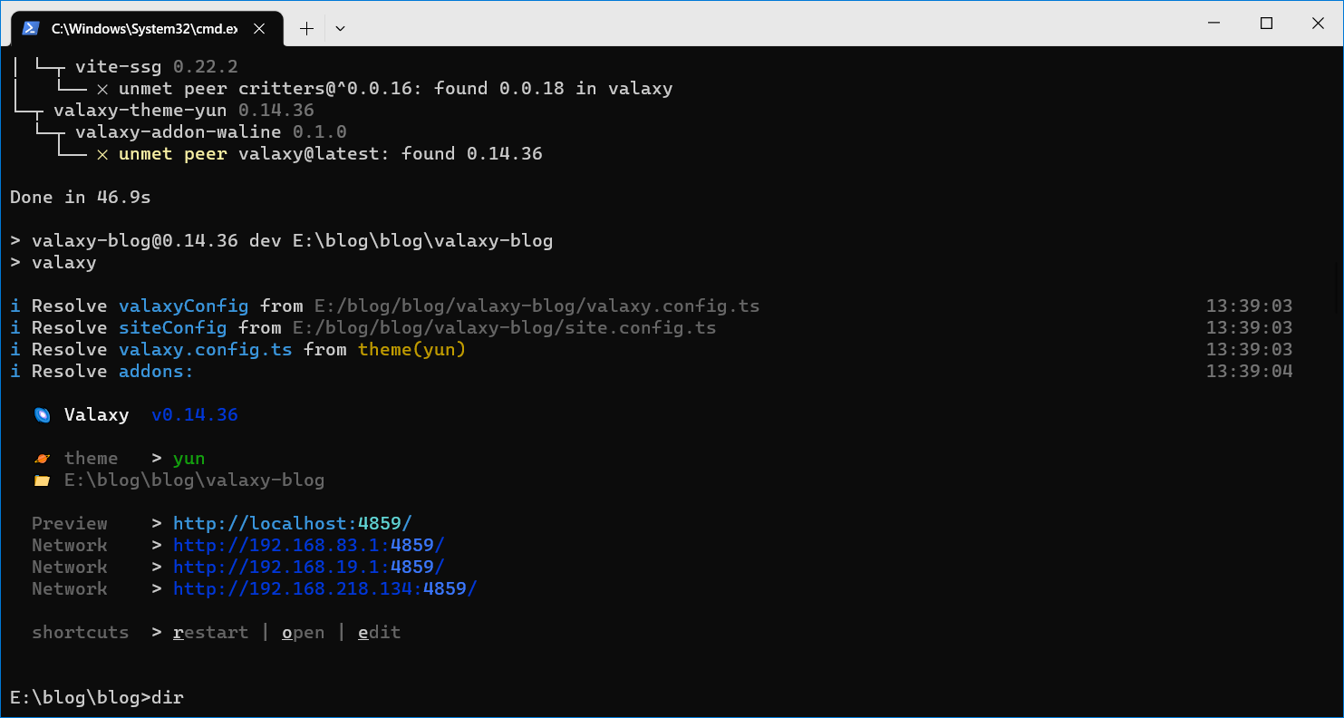 Failed to resolve package valaxy-theme-yun/package.json · Issue #239 ...