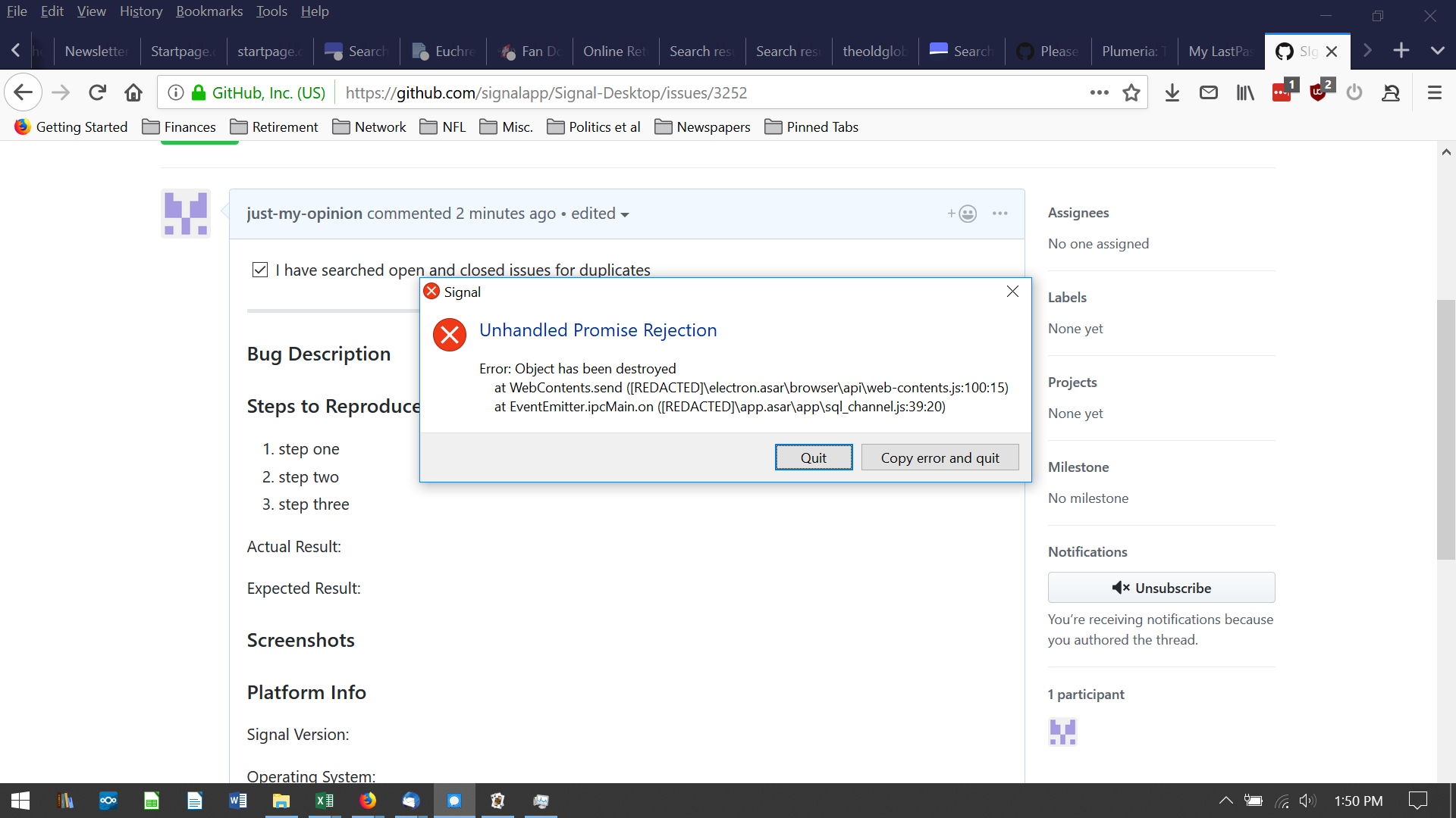 Windows: "Command failed: powershell..." when path has an apostrophe ...