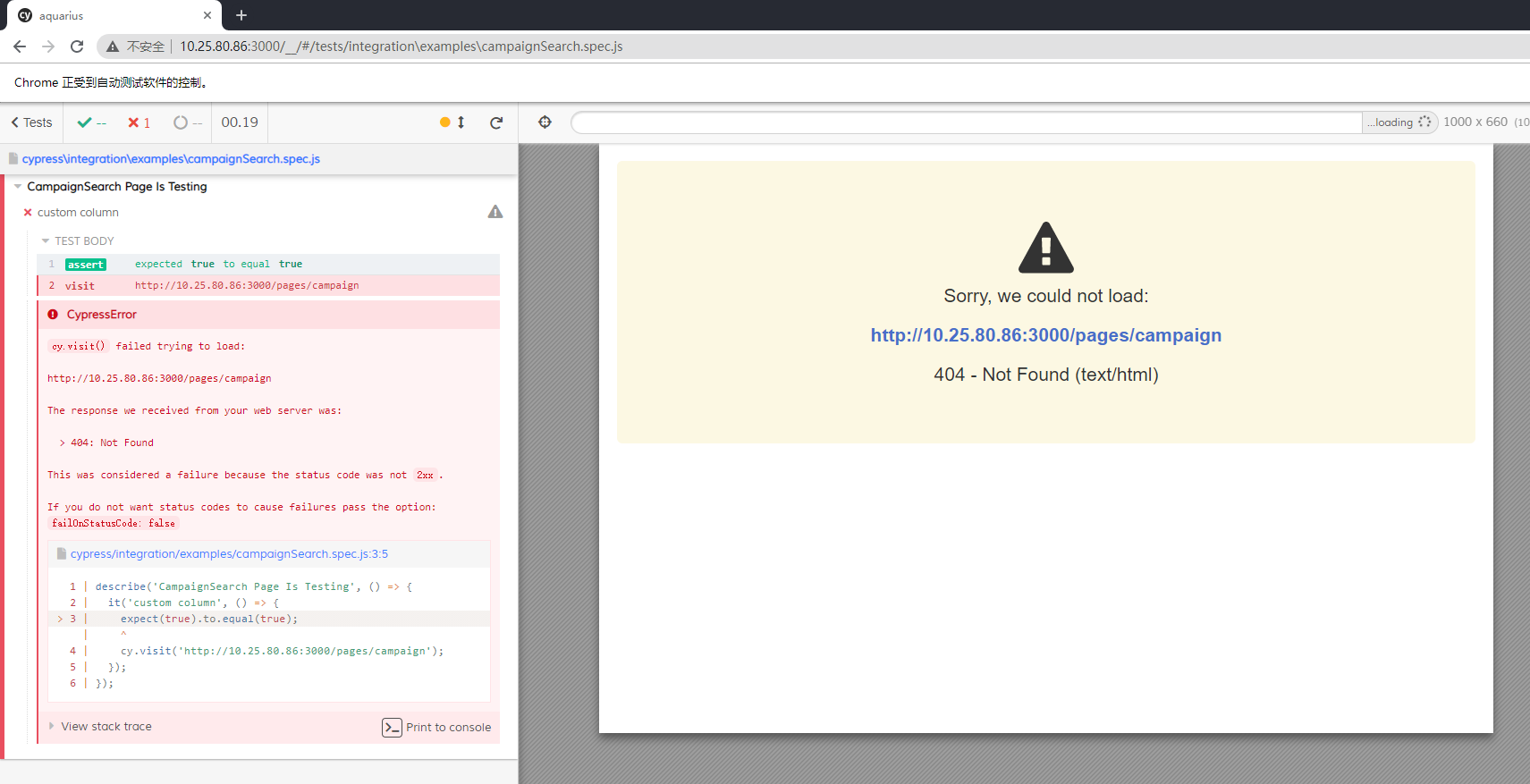 Visit vue project bundle get 404 in Chrome opened by cypress, but 200 ...