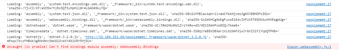 Blazor WebAssembly Hosted Core app in docker does not load using ...