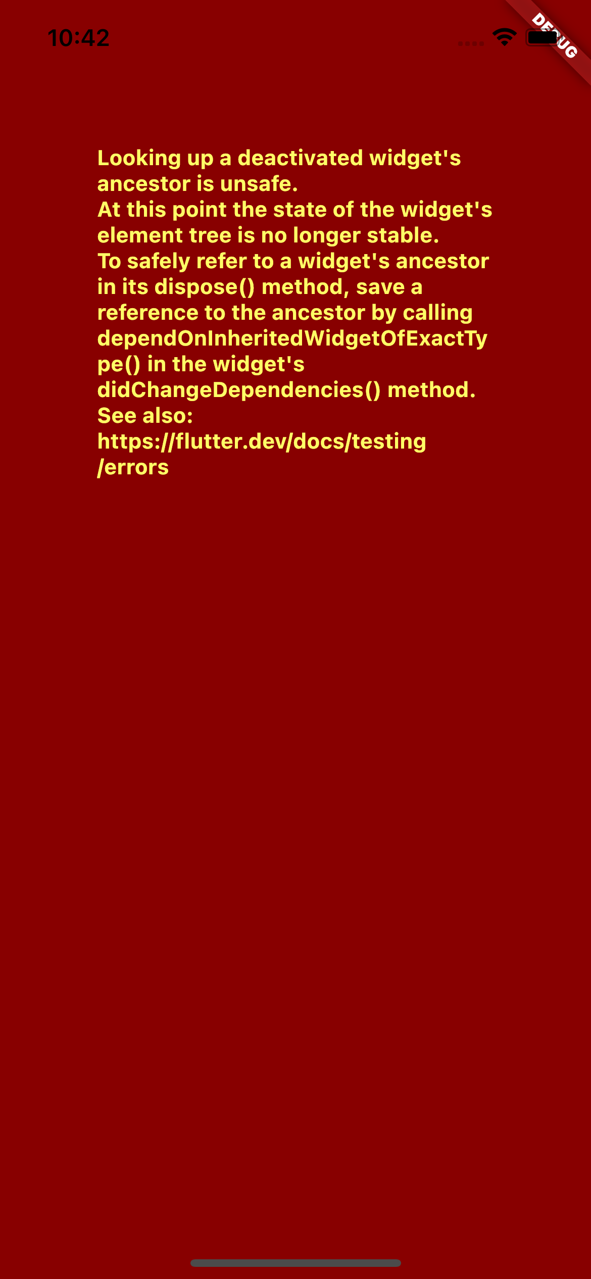 Select Widget Mode results in a red screen with error · Issue #100121 ...