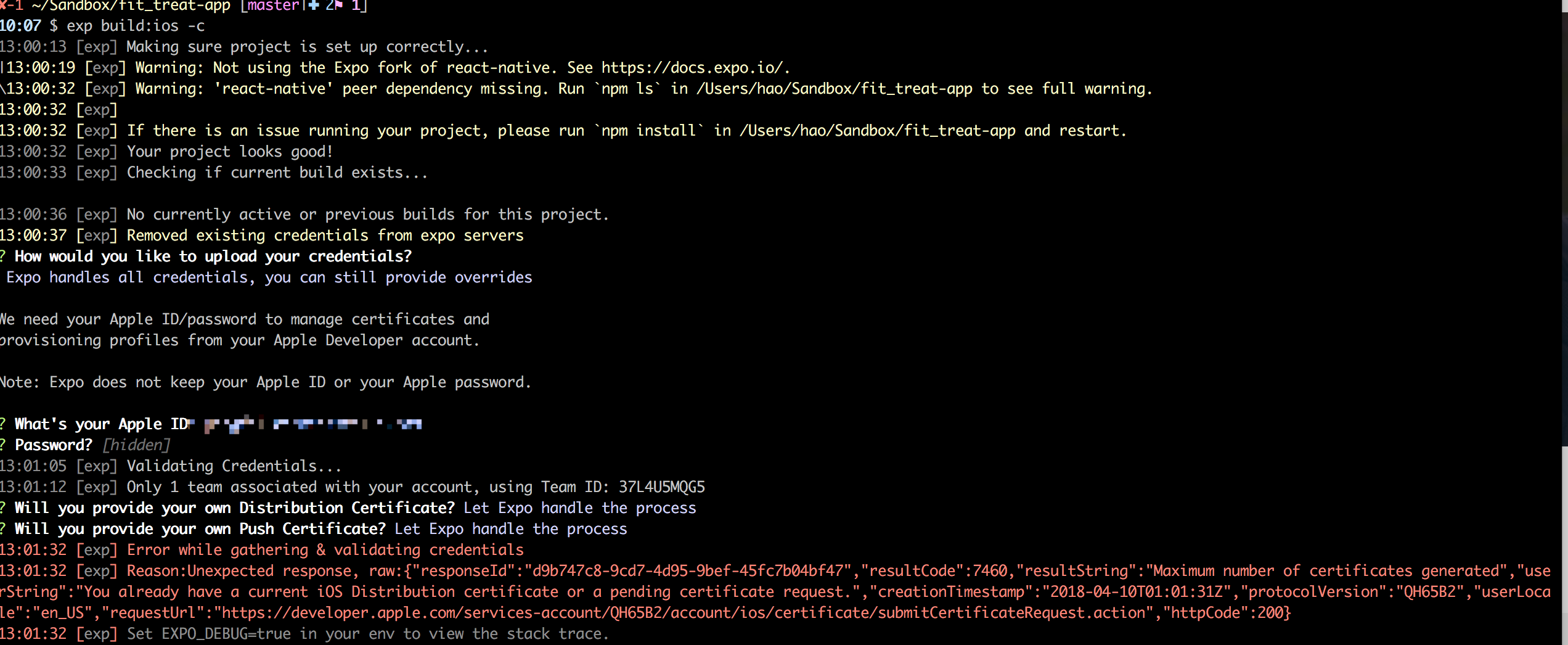 exp build:ios - unable to build and sign IPA · Issue #1622 · expo/expo ...