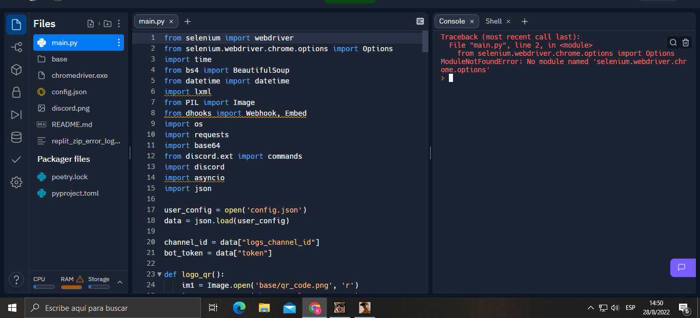 This error appear · Issue #3 · justacoincidence/Discord-QR-Grabber-Bot ...