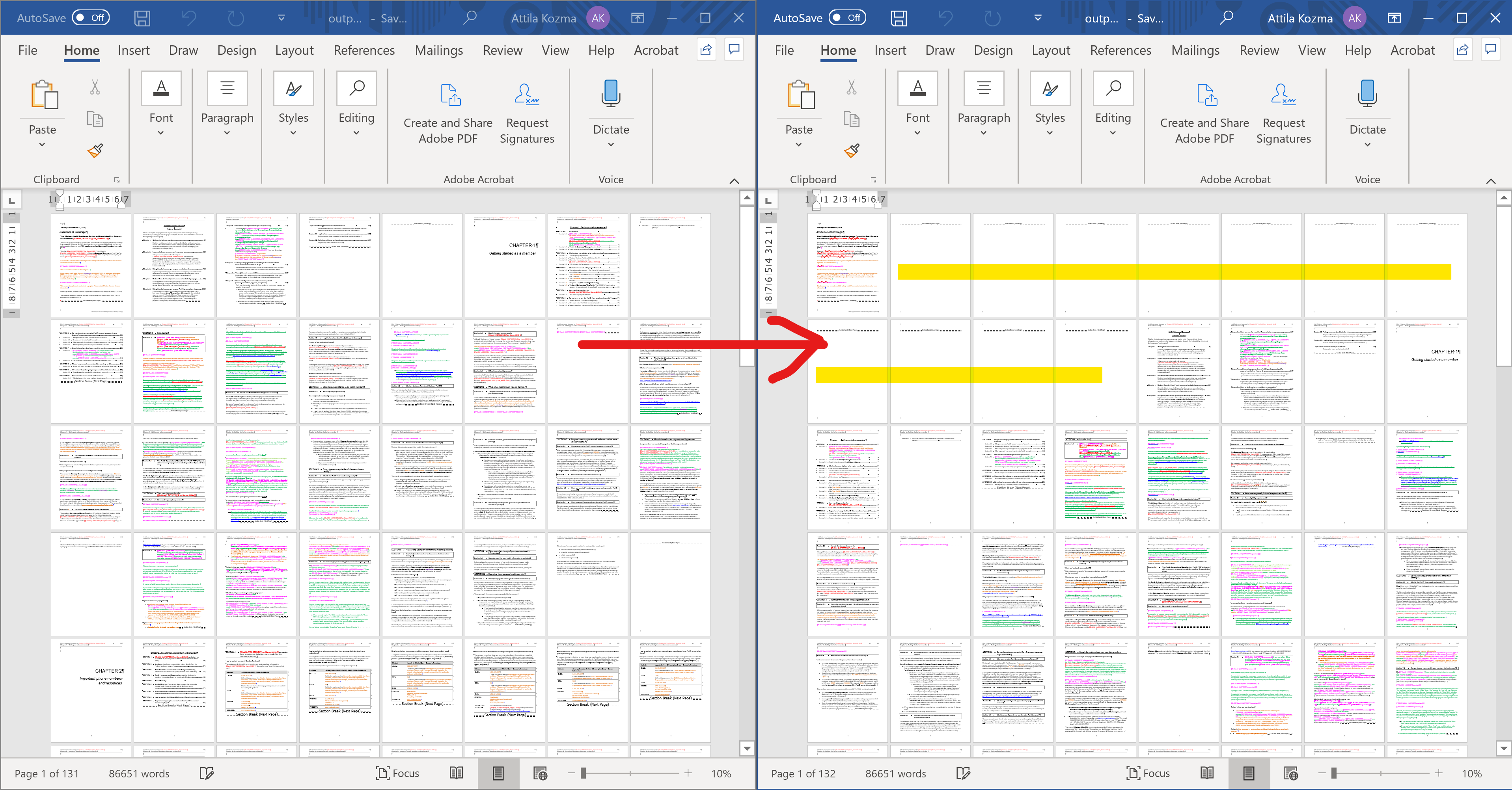 I want to create a page splitter component without extra section breaks
