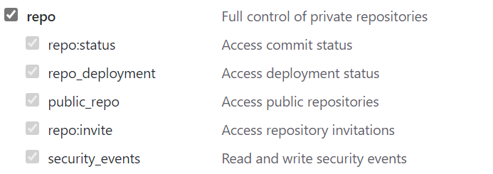 Minimum Listed GitHub PAT permissions are insufficient to link private ...