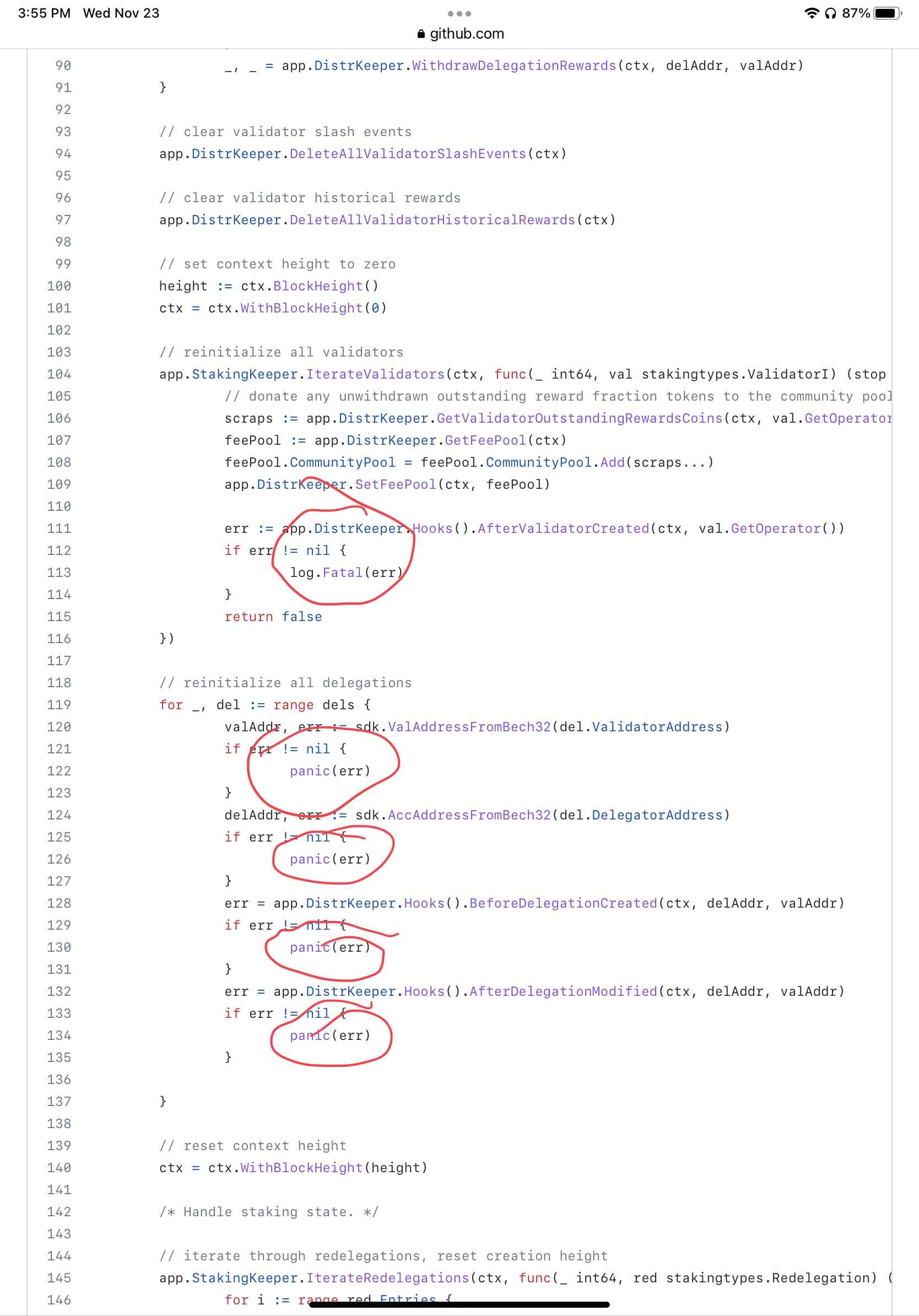 app (*GaiaApp).prepForZeroHeightGenesis mixes panic and log.Fatal · Issue 1925 · cosmos/gaia