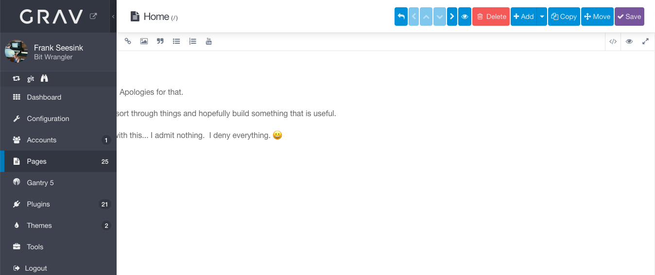 Fullscreen mode in Grav v1.7.14 - Admin v1.10.14 not honoring left side ...
