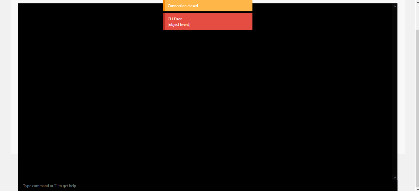  cli through dashboard not working · Issue 346 · dzikoysk
