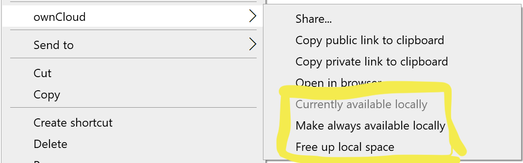 Windows Remove Virtual Files Options From Owncloud Submenu Issue 7400 Owncloud Client Github