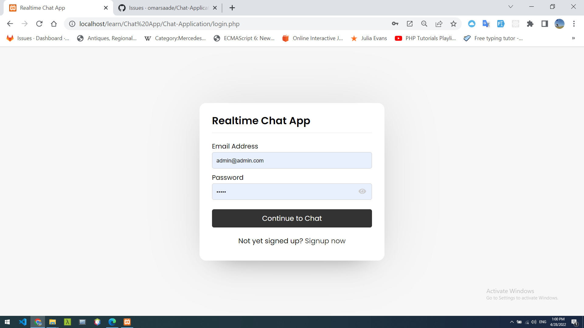 GitHub - omarsaade/React-Concept: Chat Web Application using PHP with ...