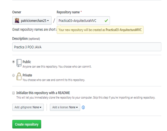 GitHub - patriciomerchan25/Practica03-ArquitecturaMVC: Practica 3 POO JAVA