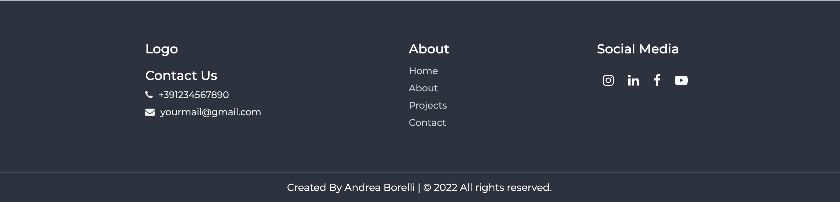 GitHub - andreaborelli/responsive-footer_html-css: Responsive footer ...