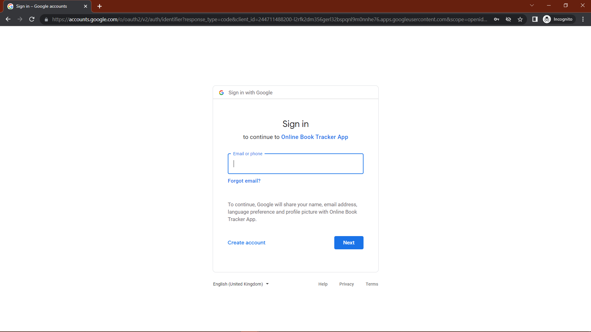 User Oauth-Google Login