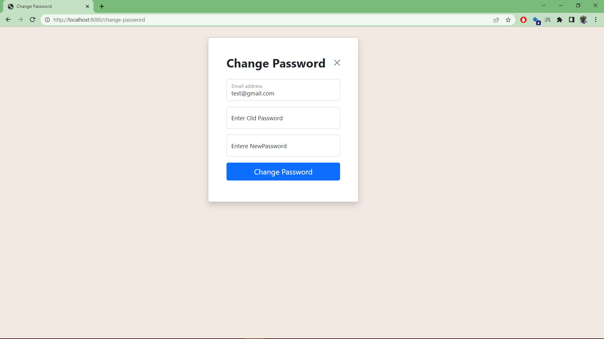 Change Password Form