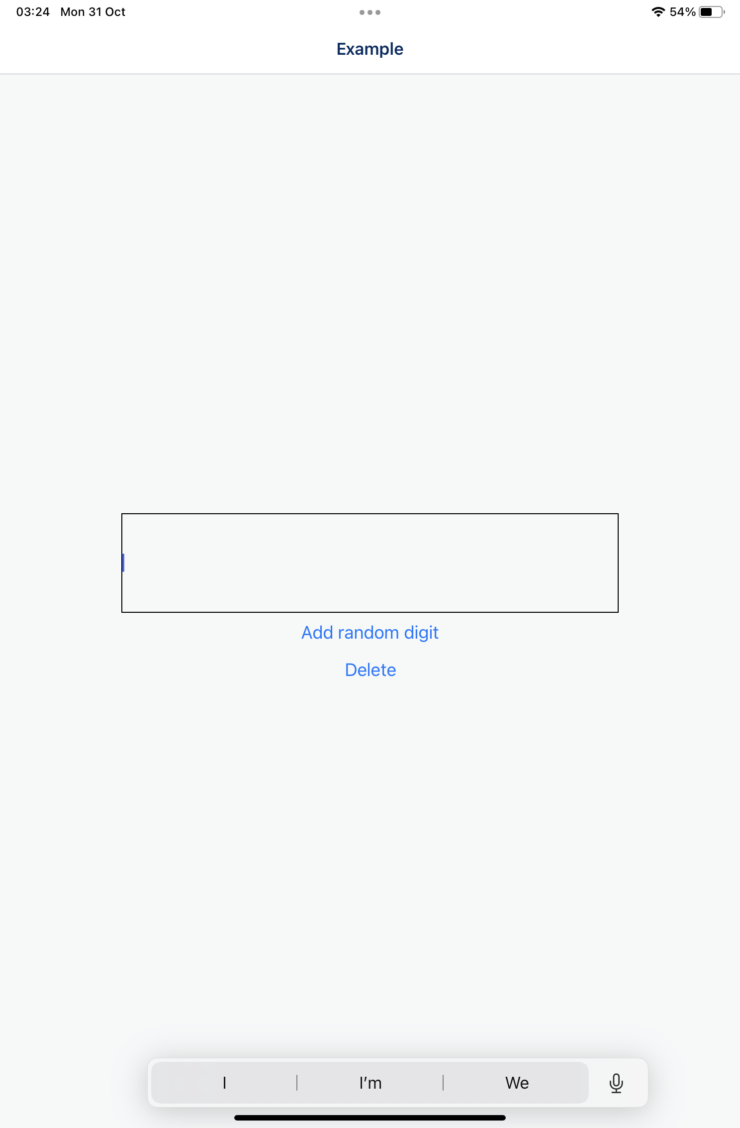 White rectangle appears in bottom right of screen when using TextInput with showSoftInputOnFocus